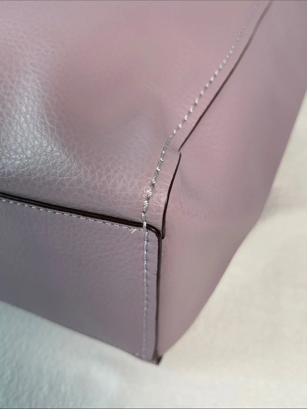 Coach L2054-58860 Derby Leather Tote Lavender Mauve Pebbled Leather